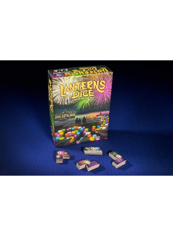 Renegade Game Studios Lanterns Dice - Lights in The Sky, Card Dice Board Game 2-4 Players, 30-45 Min, Ages 10 and Up, Decorate The Palace Lake with Floating Lanterns to Impress The Emperor, Score Points for Best Festival  - Image 4