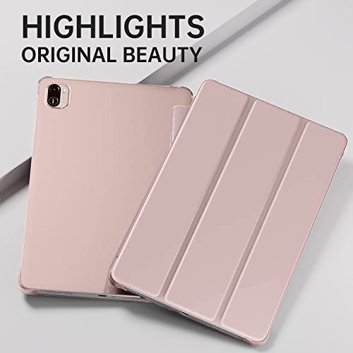 MOCA Translucent Back Flip Case for Xiaomi Pad 5 / Pad 5 Pro 11 Folio Flip Cover Protective Slim Case for Xiaomi Mi Pad 5 /Pad 5 Pro 11" (Pink) - Image 4