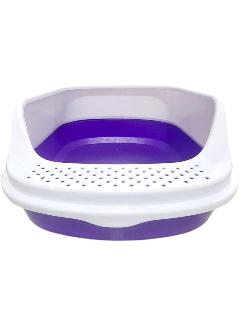 Generic Premium Large Cat Litter Box with Scoop – Easy to Clean, Spacious Design –Durable Plastic Cat Toilet for Hygiene & Odor Control Purple - Image 2