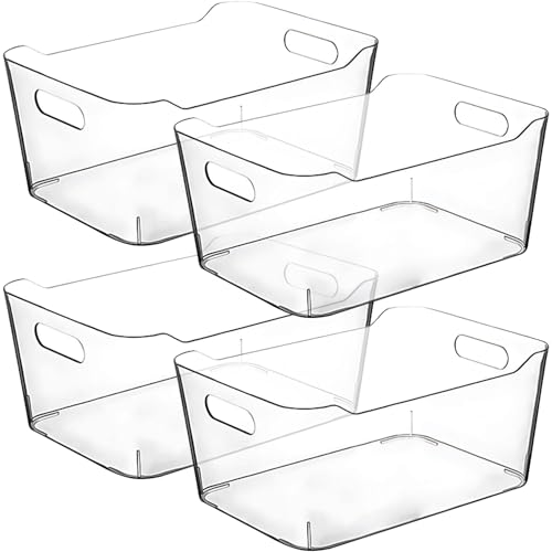 CONTROL KITCHEN Clear Plastic Storage Bins for Kitchen Organization or Pantry Organizers and Storage, Freezer Fridge Organizer Storage Containers Bin for Organizing Refrigerator Medicine Closet Cabinet Organizers - Image 1