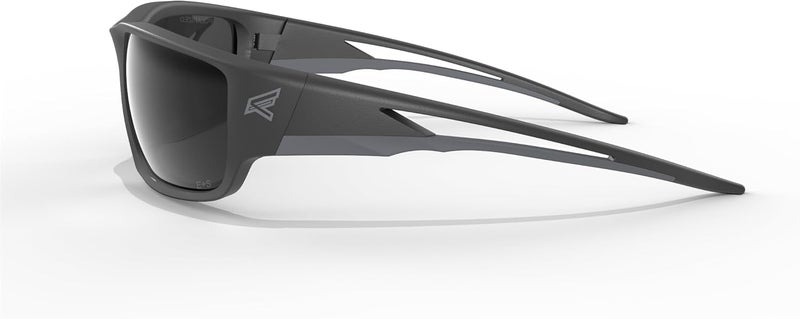 Edge نظارات EDGE Kazbek WrapAround للسلامة مضادة للخدش غير قابلة للانزلاق UV 400 بمواصفات عسكرية متوافقة مع ANSIISEA MCEPS باللون الأسود مع عدسات مدخنة قطبية - Image 3