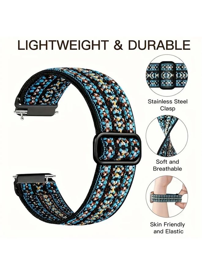 3pcs Nylon Watch Bands Set 20mm Stretchy Water Resistant Braided Sport Wristbands for Men Women - Image 4