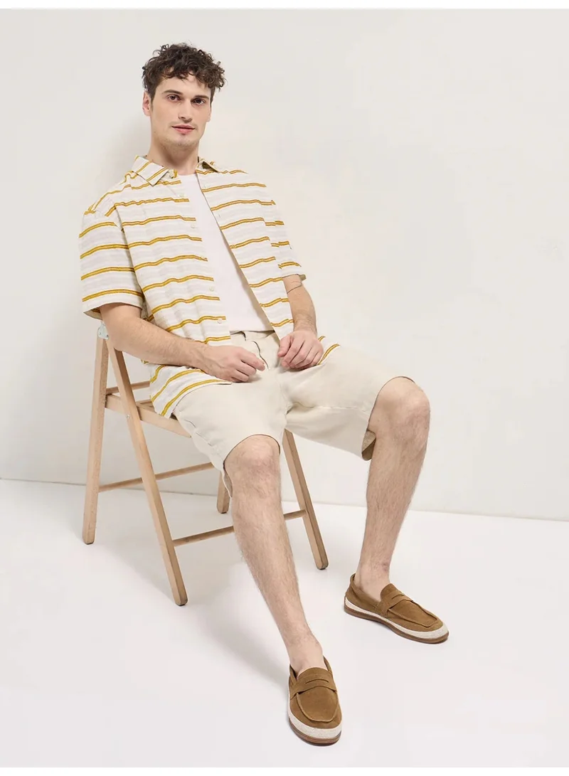 THE BEAR HOUSE  Men’s Shirt for Office, Casual & Party Wear | Comfortable Short Sleeve Shirt with Classic Collar, Button Closure & Versatile Stylish Look for Men | Best Price UAE