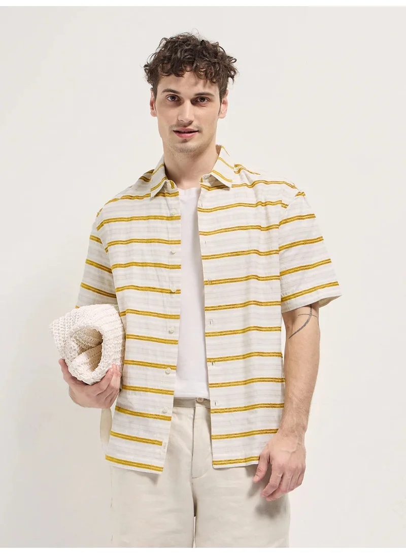 Men’s Shirt for Office, Casual & Party Wear | Comfortable Short Sleeve Shirt with Classic Collar, Button Closure & Versatile Stylish Look