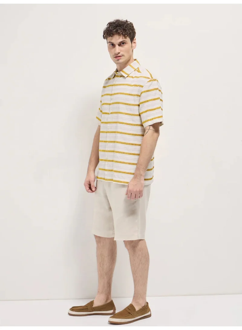 THE BEAR HOUSE  Men’s Shirt for Office, Casual & Party Wear | Comfortable Short Sleeve Shirt with Classic Collar, Button Closure & Versatile Stylish Look for Men | Best Price UAE