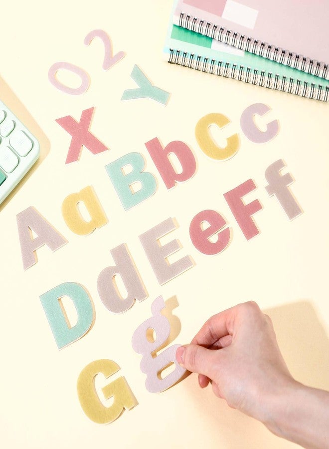 Breling 310 Pieces Felt Bulletin Board Letters Sticker with Number, 2" Bulk Self Adhesive ABC Upper Lowercase Sticky Letter for Poster, Bulletin Board, Classroom(Boho Color) - Image 4