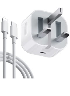 ELTRAZONE iPhone Charger USB C Fast Charger, iPhone Fast Charger Cable and Plug, 20W USB C Power Adapter, Type-C Wall Charger Plug with 1M Charging Cable Compatible with iPhone12/13/11/Pro/Max/XR/XS/X/8, Pad  - Image 1