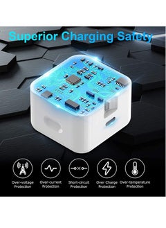 ELTRAZONE iPhone Charger USB C Fast Charger, iPhone Fast Charger Cable and Plug, 20W USB C Power Adapter, Type-C Wall Charger Plug with 1M Charging Cable Compatible with iPhone12/13/11/Pro/Max/XR/XS/X/8, Pad  - Image 4