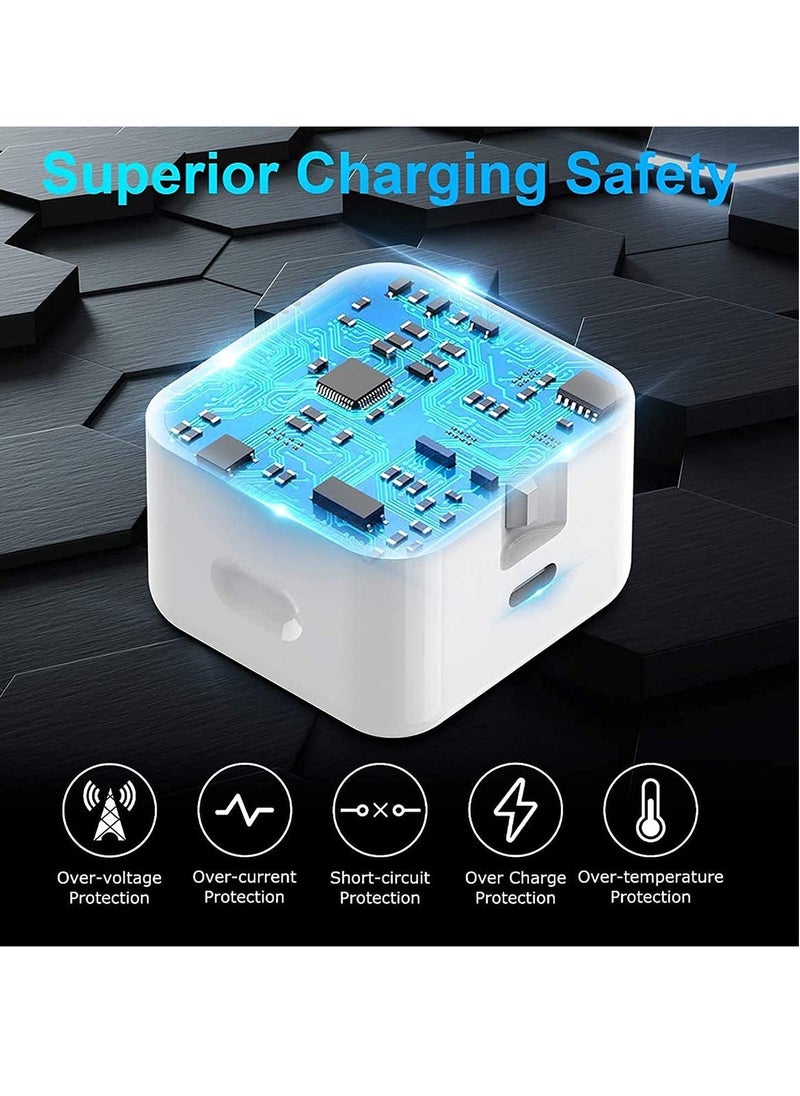 ELTRAZONE iPhone Charger USB C Fast Charger, iPhone Fast Charger Cable and Plug, 20W USB C Power Adapter, Type-C Wall Charger Plug with 1M Charging Cable Compatible with iPhone12/13/11/Pro/Max/XR/XS/X/8, Pad  - Image 4