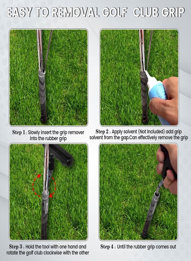 Seticek Golf Grip Removal Tool, 12" V-Groove Grip Remover Saver Gripping Tool,High-Carbon Steel Golf Club Grip Remover Tool,Golf Gifts for Men - Image 3