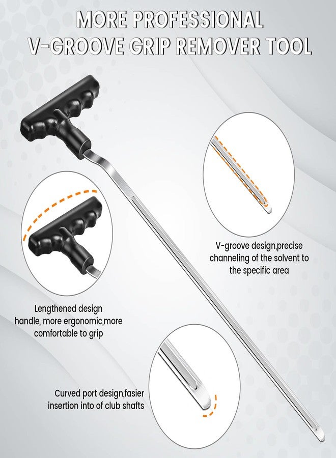 Seticek Golf Grip Removal Tool, 12" V-Groove Grip Remover Saver Gripping Tool,High-Carbon Steel Golf Club Grip Remover Tool,Golf Gifts for Men - Image 4