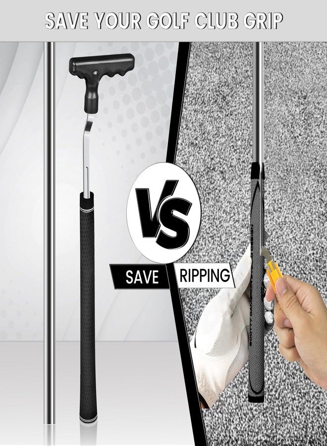 Seticek Golf Grip Removal Tool, 12" V-Groove Grip Remover Saver Gripping Tool,High-Carbon Steel Golf Club Grip Remover Tool,Golf Gifts for Men - Image 2