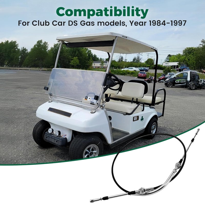 10L0L 63 Inch Transmission Shift Forward Reverse Cable for Club Car DS 1984-1997 Gas Golf Cart - Image 3