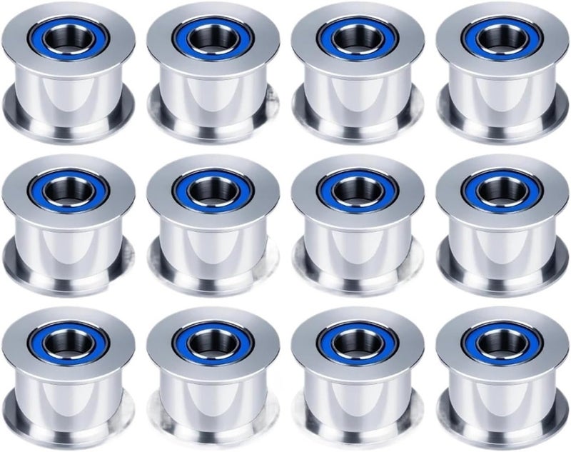 Compatible with Bambu Lab X1 P1 Series 3D Printer XY Belt Tensioner Smooth Idler Pulley 5mm Bore(5pcs) - Image 2