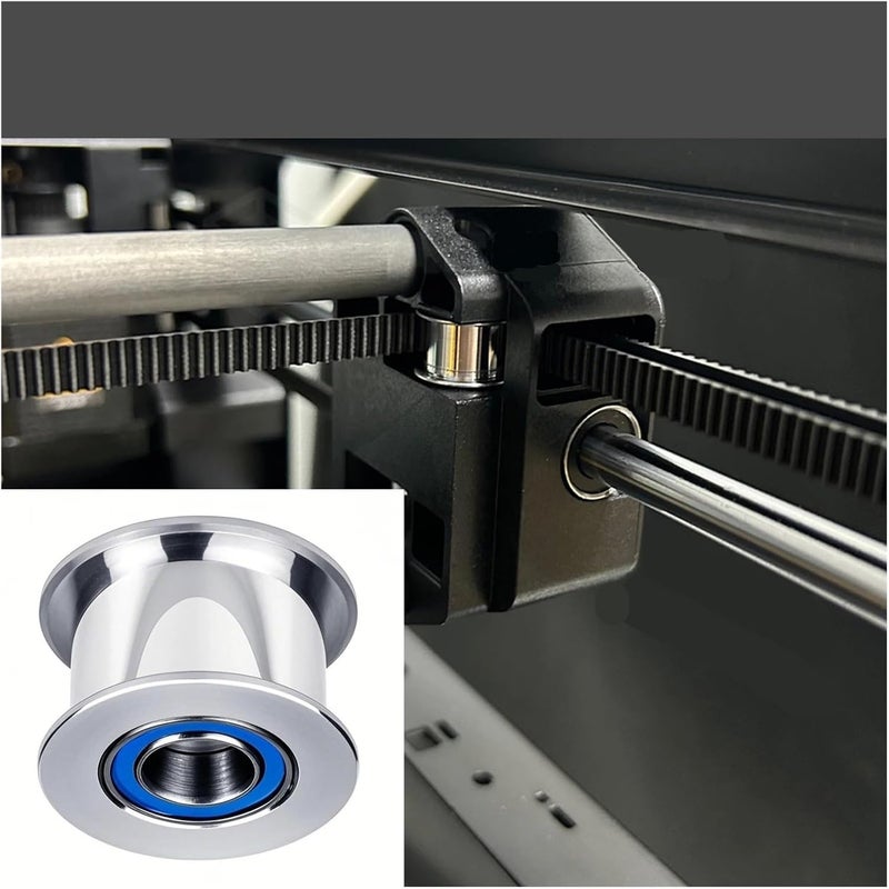 Compatible with Bambu Lab X1 P1 Series 3D Printer XY Belt Tensioner Smooth Idler Pulley 5mm Bore(5pcs) - Image 3