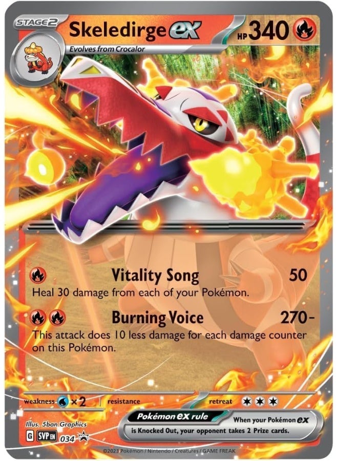 Pokemon TCG: Paldea Partners Skeledirge EX Tin - 1 Piece Only, Assorted - Image 4