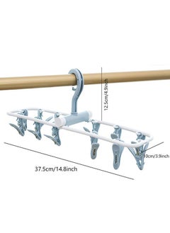 Groupcow Groupcow 2 Pack Clip and Drip Hanger Portable Travel Hanger Drying Rack 12 Clips  - Image 2
