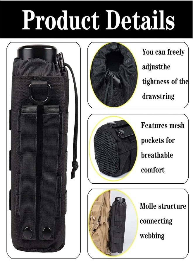 LUYEJKO 3 Pack Molle Pouches,Utility Tactical Pouches and Tactical Bag Attachments (Black) - Image 4