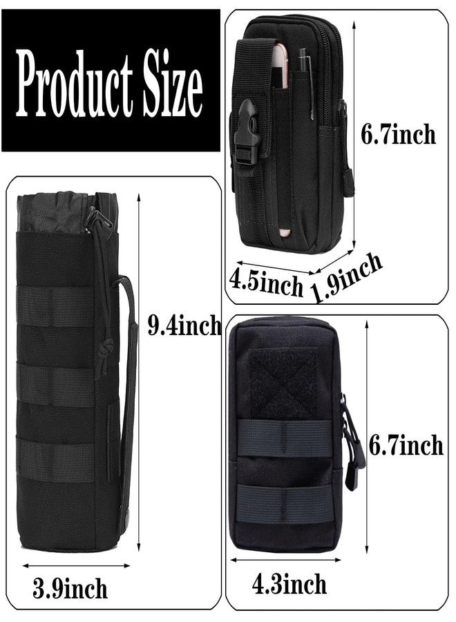 LUYEJKO 3 Pack Molle Pouches,Utility Tactical Pouches and Tactical Bag Attachments (Black) - Image 5