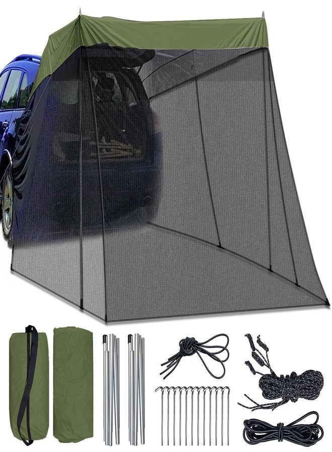 TIYURENER Car Tent Car Awning Sun Shelter with Mosquito Net,Car Tent for Camping SUV,SUV Tents,Universal Car Tailgate Tent (Green) - Image 1