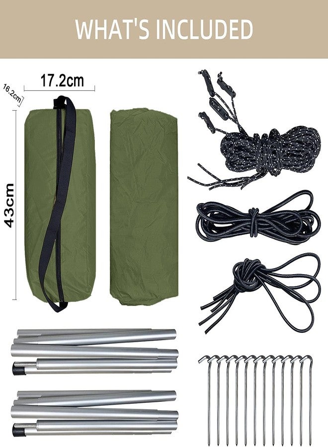 TIYURENER Car Tent Car Awning Sun Shelter with Mosquito Net,Car Tent for Camping SUV,SUV Tents,Universal Car Tailgate Tent (Green) - Image 4