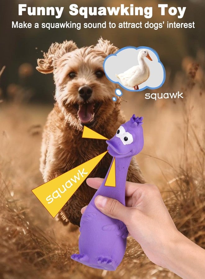 SCHITEC Squeaky Dog Toys, [2 Pack] Squawking Latex Toy with Interactive Squeaker, Squeak Rubber Duck Chicken for Medium Small Dogs - Image 2
