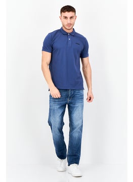 Nordland Men Regular Fit Brand Logo Short Sleeve Lifestyle Polo Shirt, Ensign Blue  - Image 3