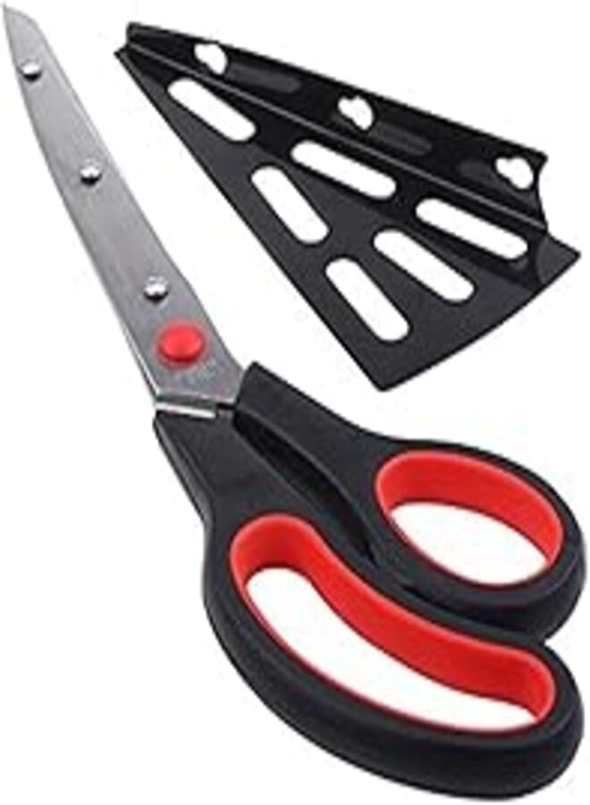 one year warranty_Pizza Scissor with Slicer, Red BD-ATV-12 