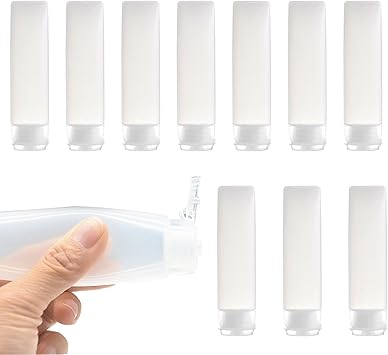 MUNSKT 10Pcs 30ml Travel Bottles for Toiletries Refillable Plastic Squeeze Bottles Leakproof Empty Transparent Travel Size Bottles for Shampoo Conditioner Lotions - Image 1
