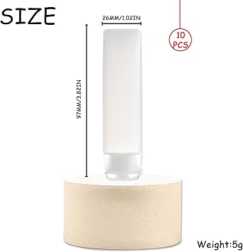 MUNSKT 10Pcs 30ml Travel Bottles for Toiletries Refillable Plastic Squeeze Bottles Leakproof Empty Transparent Travel Size Bottles for Shampoo Conditioner Lotions - Image 2