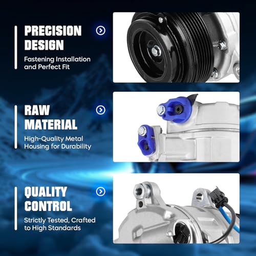 AEagle Air Conditioner AC Compressor with Clutch for BMW X5 228i 320i 328i 428i 430i 528i 535d 740Ld GT xDrive Gran Coupe 2.0 2.0l 2012 2013 2014 2015 2016 12 13 14 15 16 - Image 4