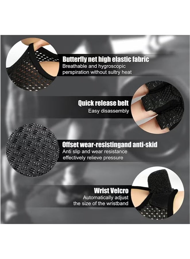 اذهب واحب الفرح زوج من قفازات اللياقة البدنية مع حماية لراحة اليد، قفازات تدريب نصف الإصبع، قفازات رفع الأثقال خفيفة الوزن للرجال/النساء، رياضية قابلة للتنفس، أسود متوسط - Image 2