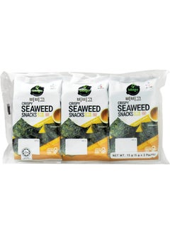 Bibigo Cj Bibigo Snack Gim, Seasoned Seaweed Sesame 5grams X 3Packs, Multi Color  - Image 1