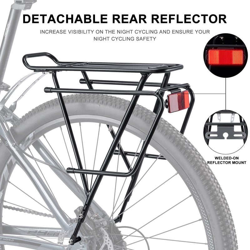 CXWXC CXWXC Kadacha Quick Release Bicycle Rear Seat Pannier Rack Adjustable Aluminium Bicycle Rear Seat Rack with Reflector - Image 2
