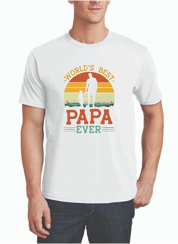 PRINTSHOP4ME - Dad T-Shirt for Daddy - Dad T-Shirt for Father's Day - Dad Graphic Printed Men's T-Shirt - Worlds Best Dad T-Shirt - Father's Day T-Shirt for Dad - Image 1