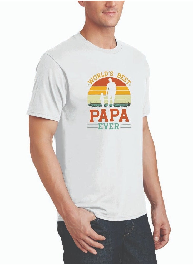 PRINTSHOP4ME - Dad T-Shirt for Daddy - Dad T-Shirt for Father's Day - Dad Graphic Printed Men's T-Shirt - Worlds Best Dad T-Shirt - Father's Day T-Shirt for Dad - Image 1