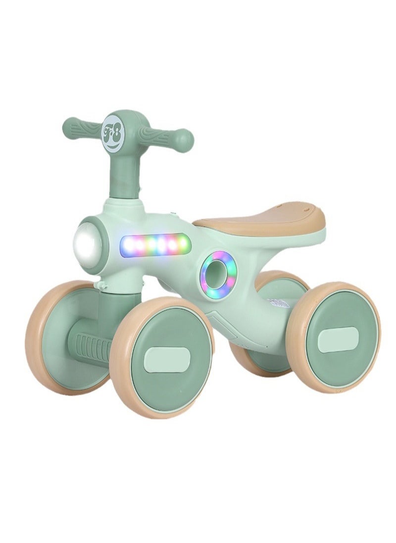 Sharpdo Kids Balance Bike Baby Walker Ride On Toy Silent and Durable with Large Anti-Slip Wheels, Music and Light-up Body for Night Riding Children's Scooter Balance Car Toddler car  - Image 1