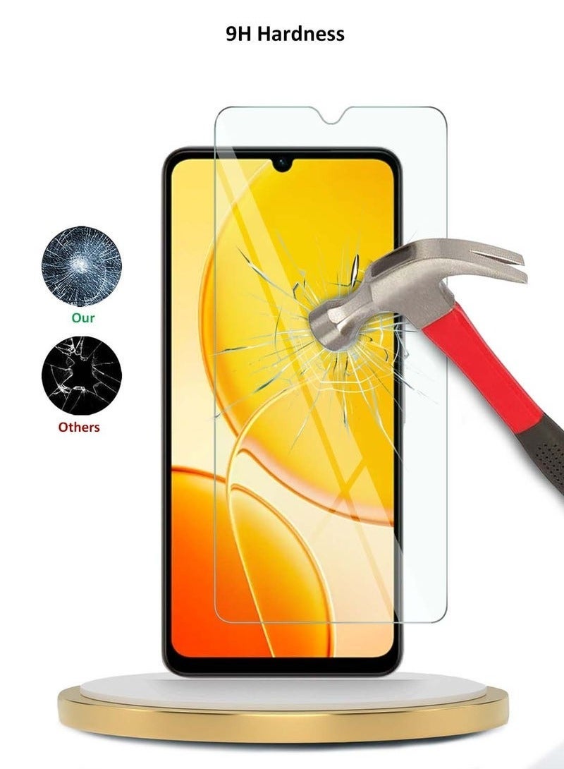 Raxoom vivo Y04 4G / Y29s 5G 2025 WTech Premium Tempered Glass Screen Protector â€“ 9H Hardness, 2.5D Curved Edges, Full Cover Scratch & Impact Protection, Crystal Clear Display Clarity, Bubble-Free Installation â€“ Clear - Image 2