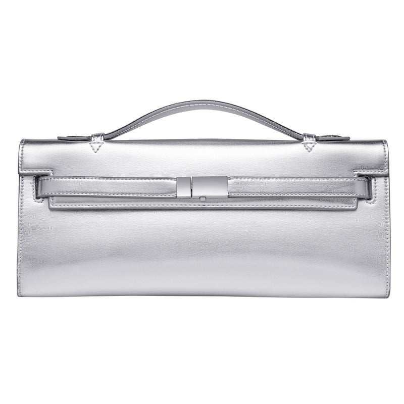 CHUNLI PU Leather Clutch Purses for Women, Trendy Ladies Top Handle Bag for Evening Work Business Daily Use - Image 1