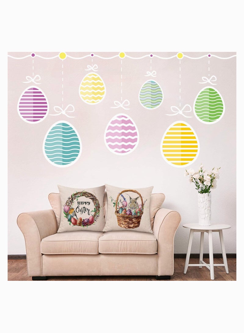 SYOSI أغطية وسائد رمي مجموعة من 4 زينة شاحنة بيض كيس كتان لوسادة أريكة سرير منزل خارجي سيارة - Image 5