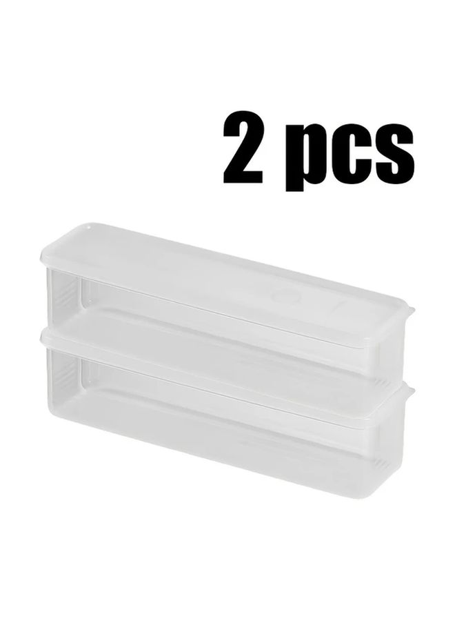 6 Pieces Long PP Plastic Vegetable Storage Boxes Durable Sealed Kitchen Organizer For Cilantro Green Onions Mint Refrigerator Replacement Food Fresh Keeping Box Appliance Friendly - Image 3