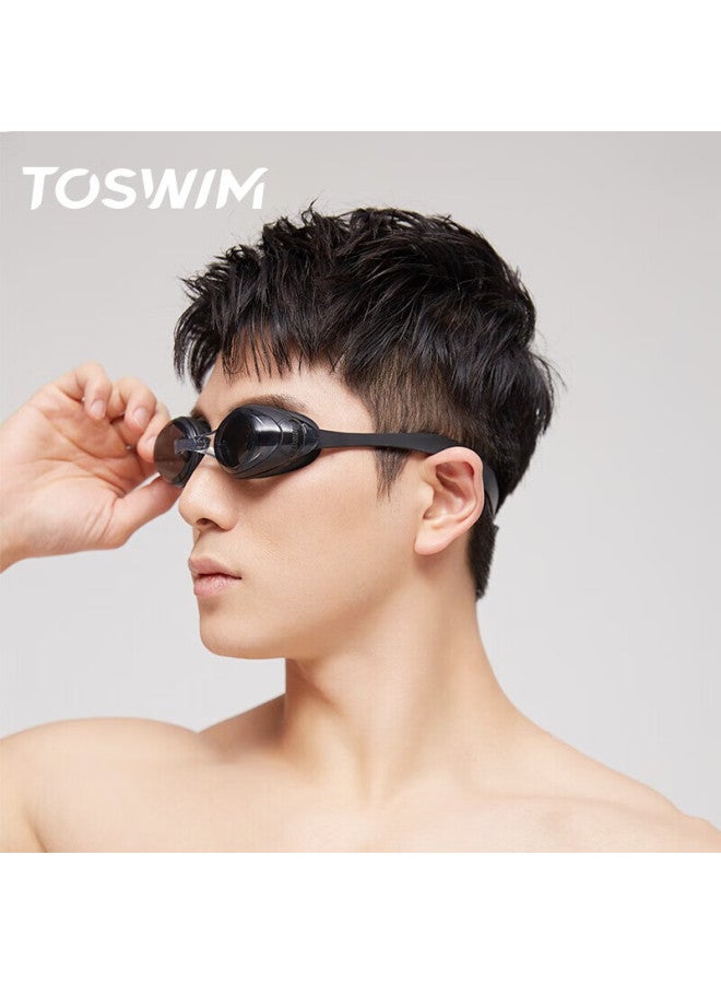 Toswim Swimming Goggles, Waterproof Anti-fog Swim Gl, High-definition Myopia Correction For Men And Women, Large Frame Swim Gl, Ink Fish Black, -3.50 Diopters - Image 1