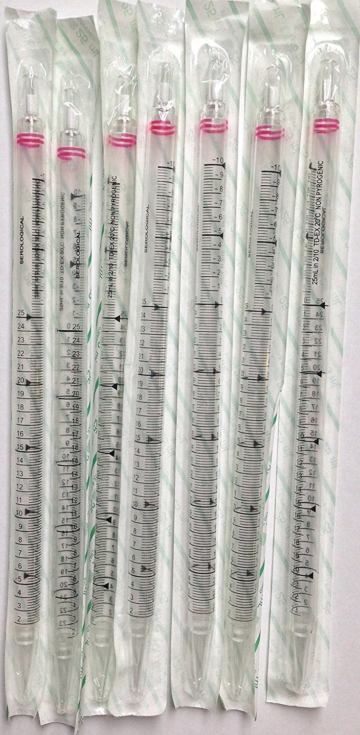EarthOx Sterile Serological Pipettes 25ml Long (Length: 338.9mm)(Individually Packaged) (20 Pipettes) - Image 5
