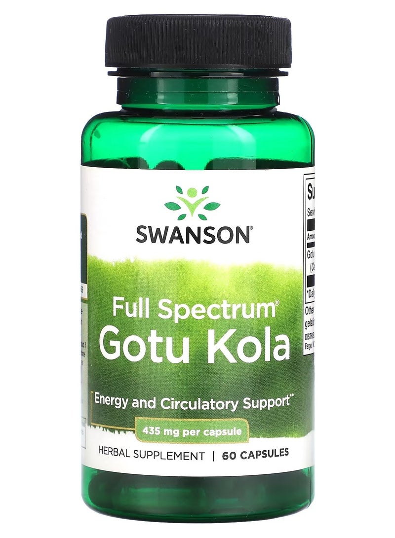 Swanson, Full Spectrum Gotu Kola, 435 mg, 60 Capsules