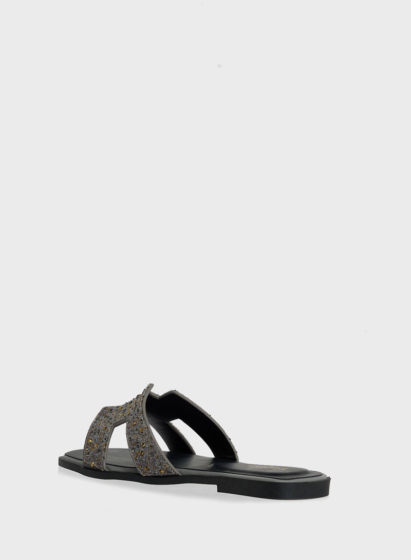 Khizana Glitter Flat Sandal - Image 2
