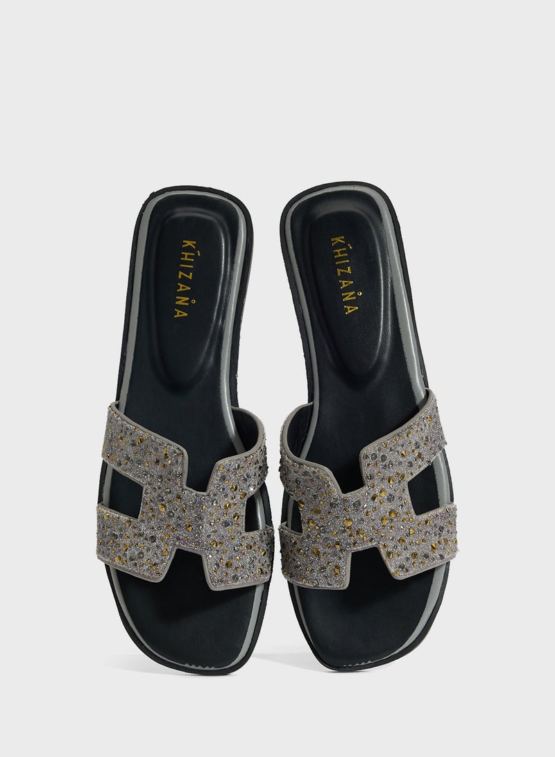 Khizana Glitter Flat Sandal - Image 4