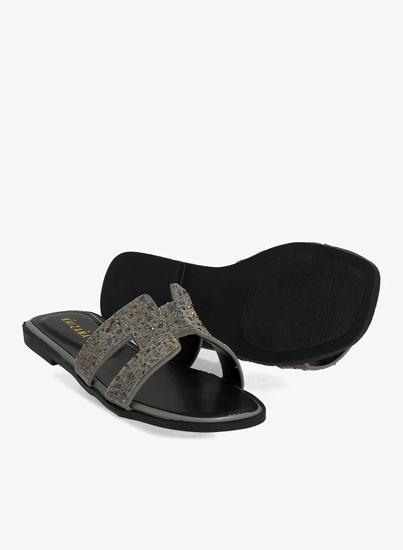 Khizana  Glitter Flat Sandal for Women | Best Price UAE
