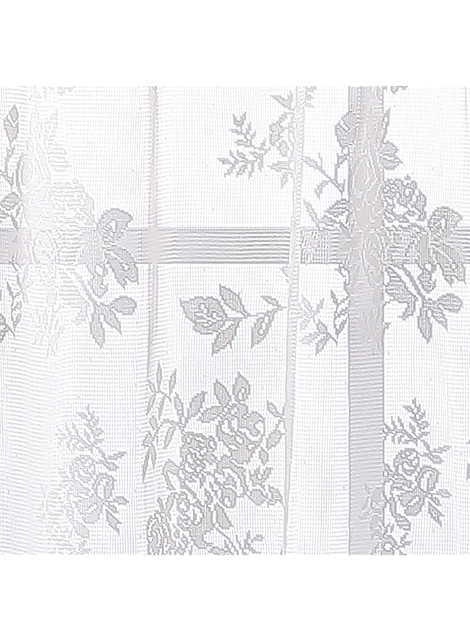 إيروريكس ستارة مطبخ سيبيلا دانتيل بجيب قضيب نافذة 36 بوصة زوج أبيض - Image 3