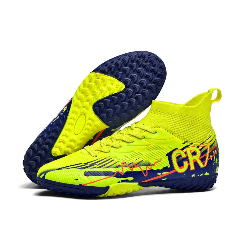 Youth High-Top Soccer Shoes for Students and Children, Suitable for Natural Grass, with Long Studs for Men and Women, and with Small Studs for Training - Image 5