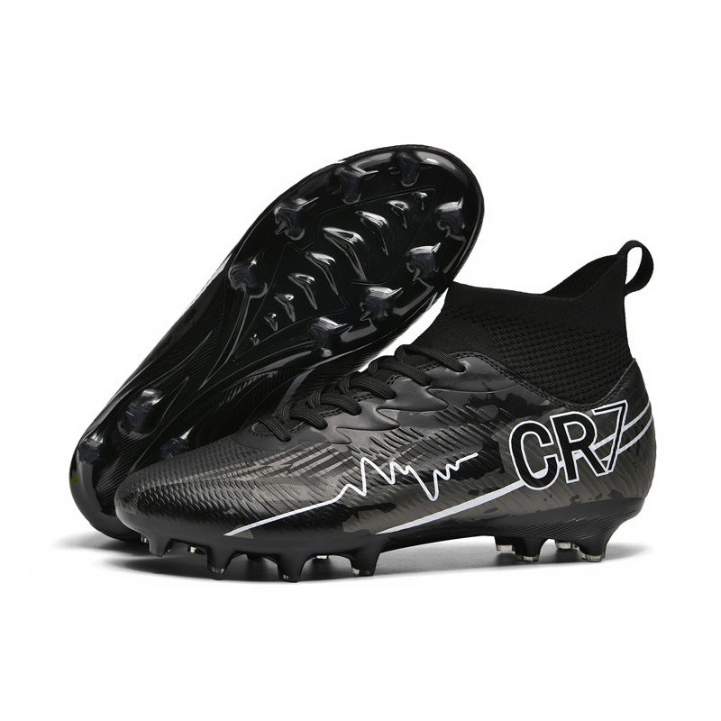 Youth High-Top Soccer Shoes for Students and Children, Suitable for Natural Grass, with Long Studs for Men and Women, and with Small Studs for Training - Image 3